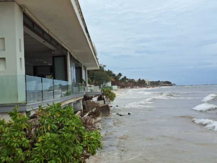 erosion on playa del carmen beaches