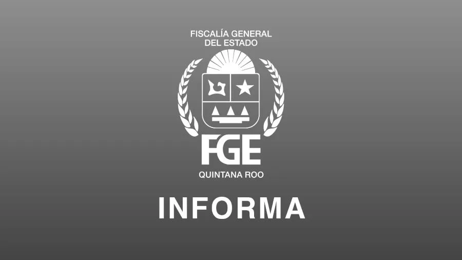 Logo of the Fiscalía General del Estado de Quintana Roo, featuring a shield and the word "INFORMA" below it.$#$ CAPTION