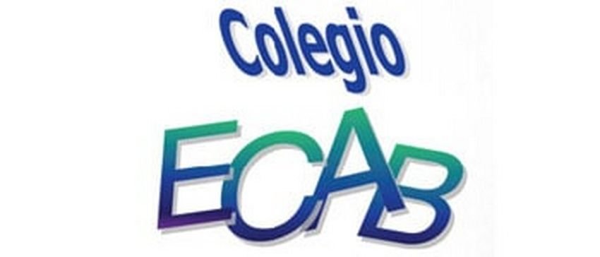 Logo of Colegio ECAB featuring stylized text in blue and green colors.$#$ CAPTION