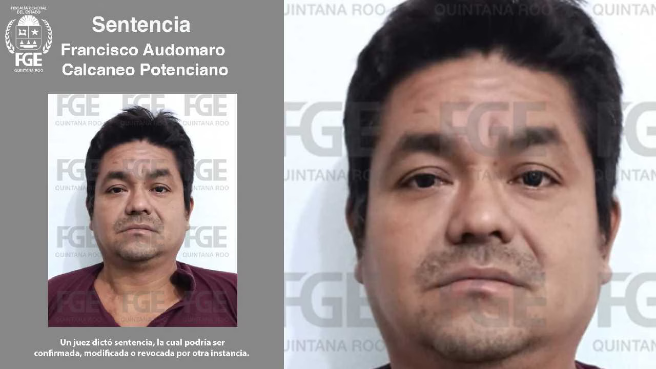 A legal document featuring a photograph of a man identified as Francisco Audomaro Calcano Potenciano along with legal text and a watermark.$# CAPTION
