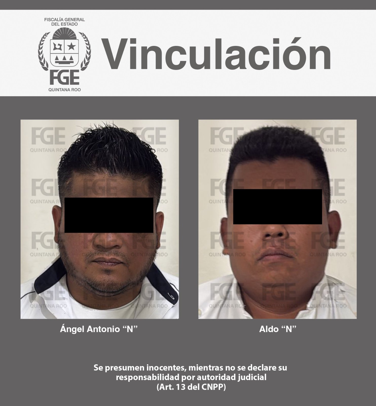 Photo showing individuals detained during a drug trafficking operation in Playa del Carmen