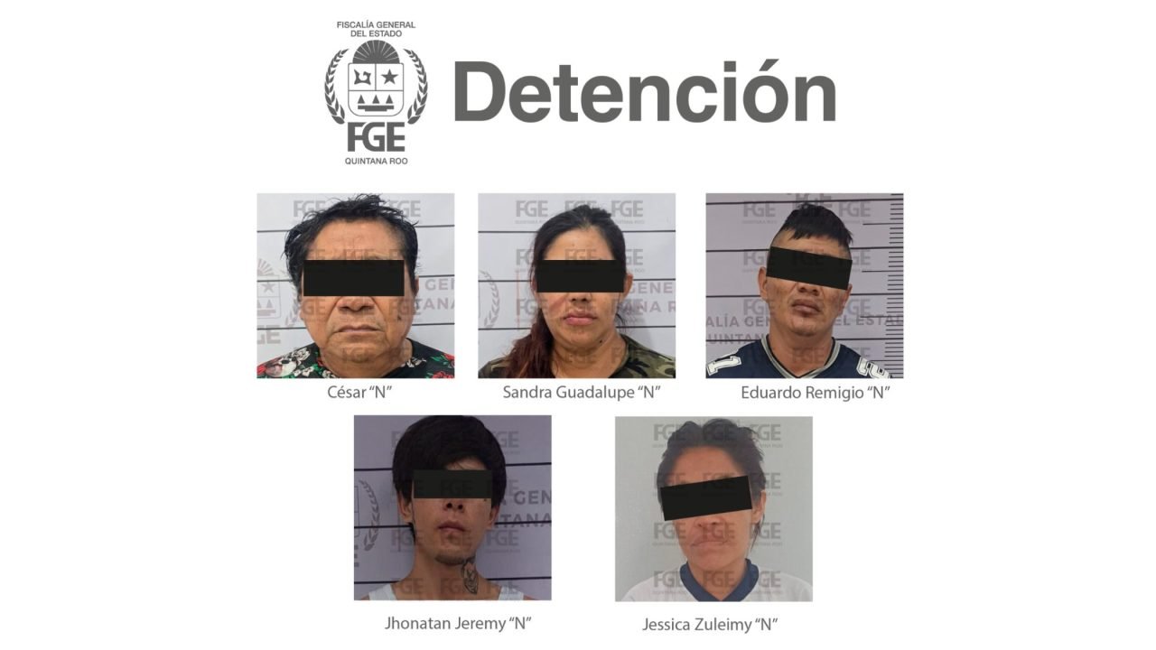 six individuals with blurred faces in a police booking photo format-10112025