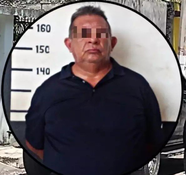 Efrén Alamilla, known as El Conejo, during his detention in Tizimín