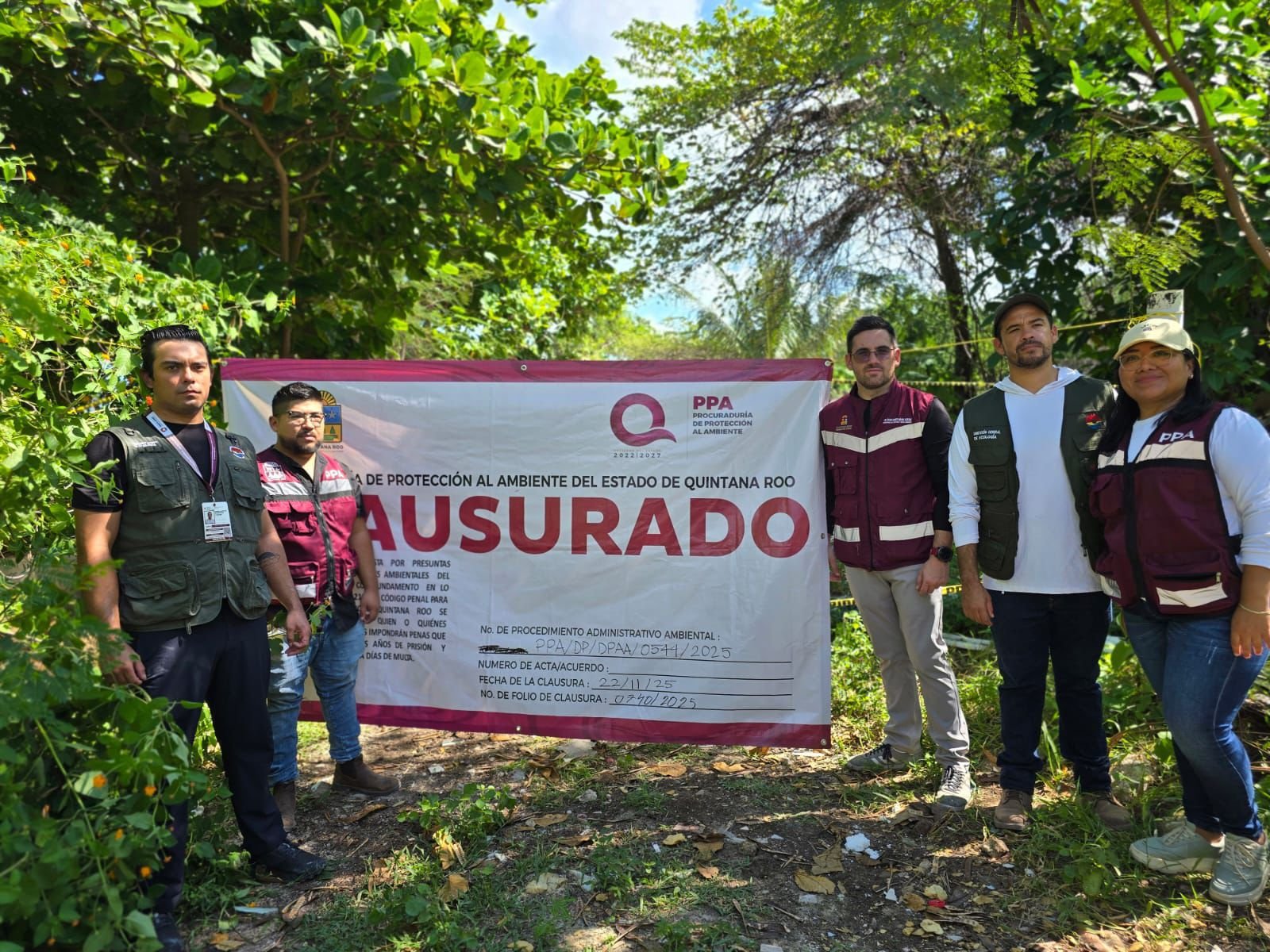 Aerial view of Laguna Chacmuchuch showing environmental damage from illegal activities