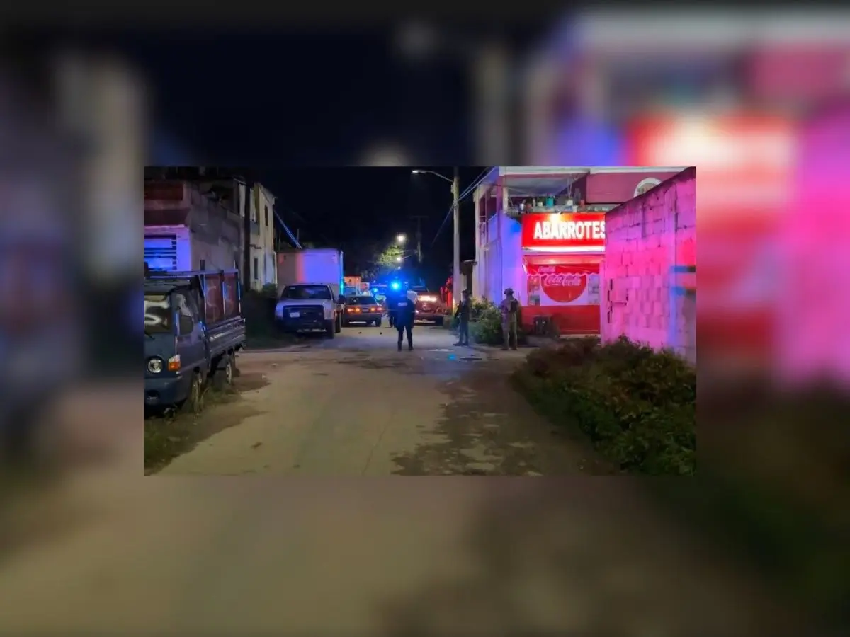 street view at night with emergency vehicle lights and a grocery store-12112025