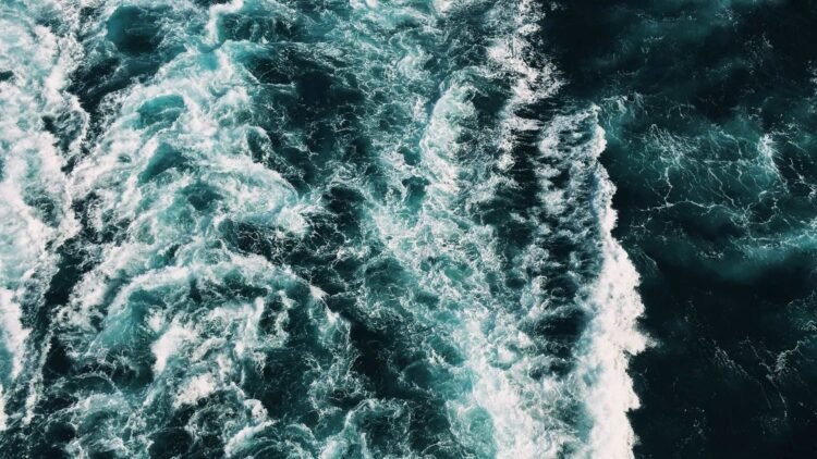 Ocean energy turbines generating electricity in Cozumel Channel Mexico