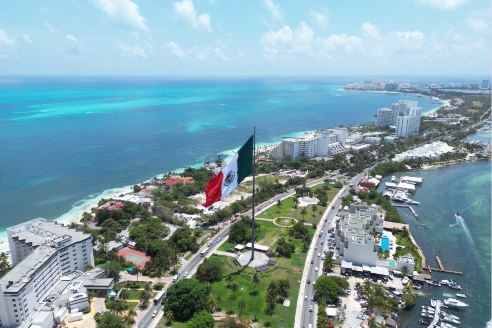 Map showing cadastral valuation areas in Playa del Carmen