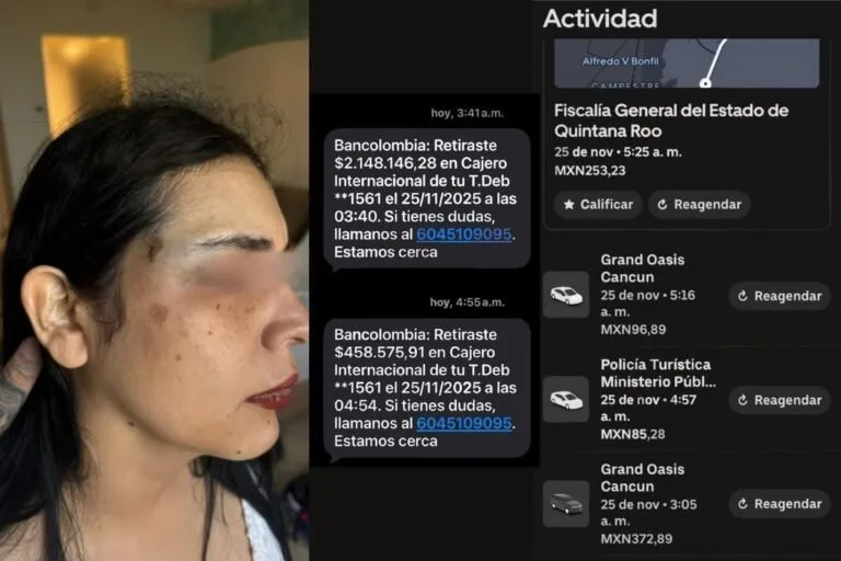 Tourist police officers on patrol in Cancún's Hotel Zone