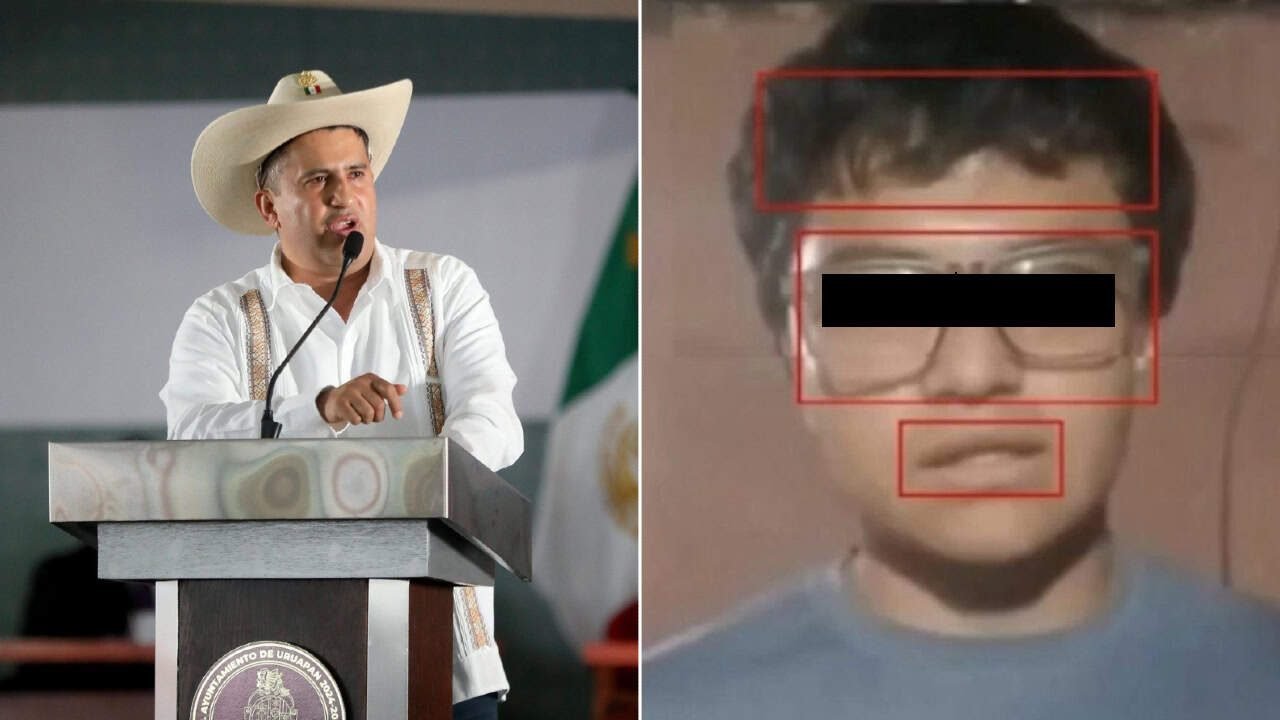 Demetrio N, former Uruapan police director, at the scene of Carlos Manzo's assassination