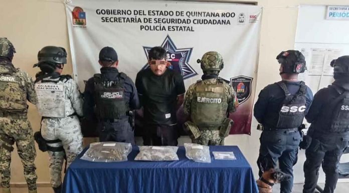 Security operation in Akumal leads to arrest of suspect with suspected drugs