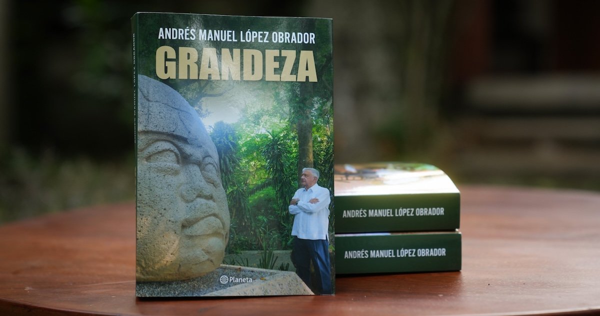 Former Mexican President Andrés Manuel López Obrador presents his new book Grandeza