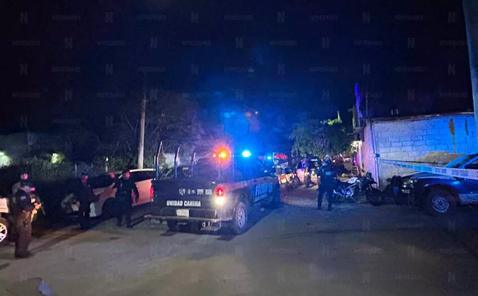 Police cordon off the scene of a kidnapping in Chetumal's Payo Obispo neighborhood