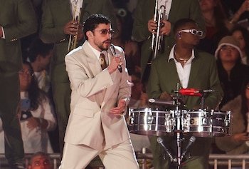 Bad Bunny at the National Anthropology Museum in Mexico City