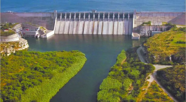 Chihuahua Governor Maru Campos at a meeting about water resource management in the state