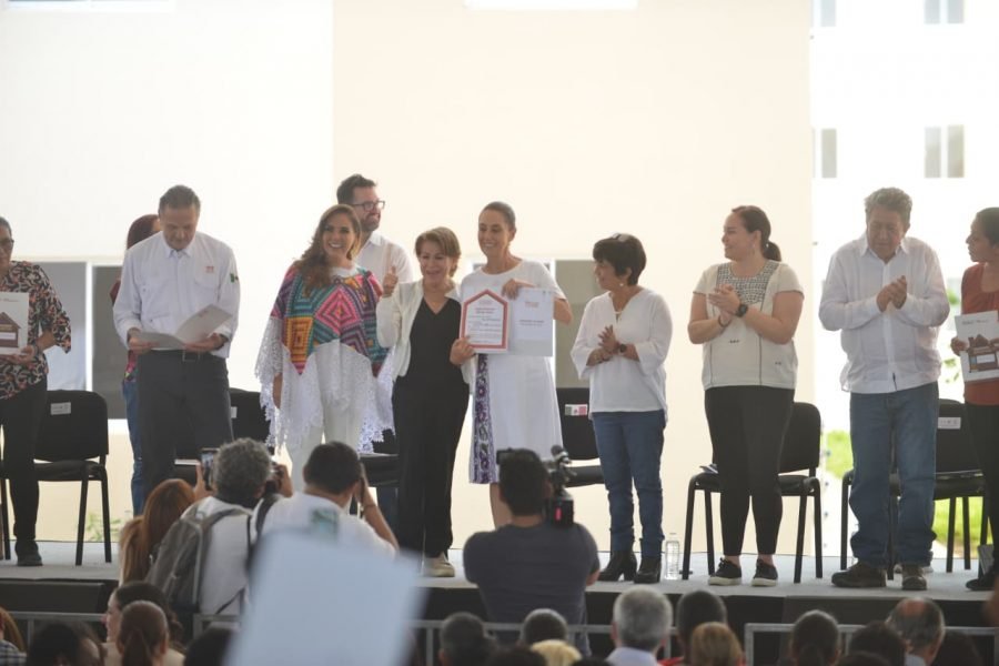 President Claudia Sheinbaum during her visit to Quintana Roo