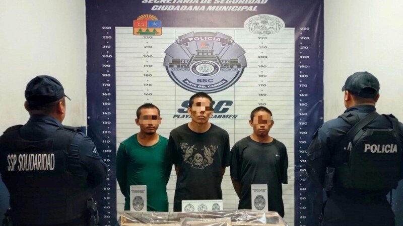 Three men detained for assault in Playa del Carmen's Colosio neighborhood