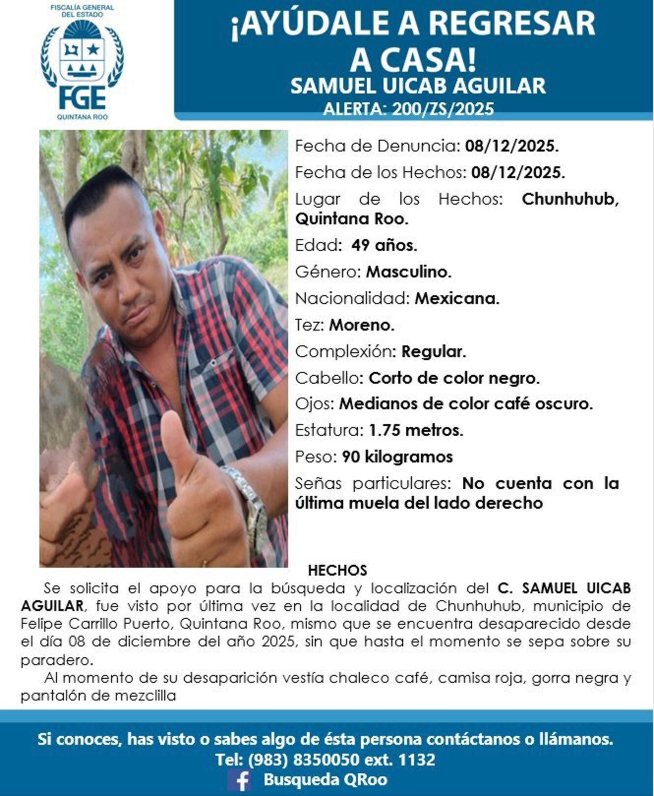 Image related to the kidnapping incident in Chunhuhub, Felipe Carrillo Puerto