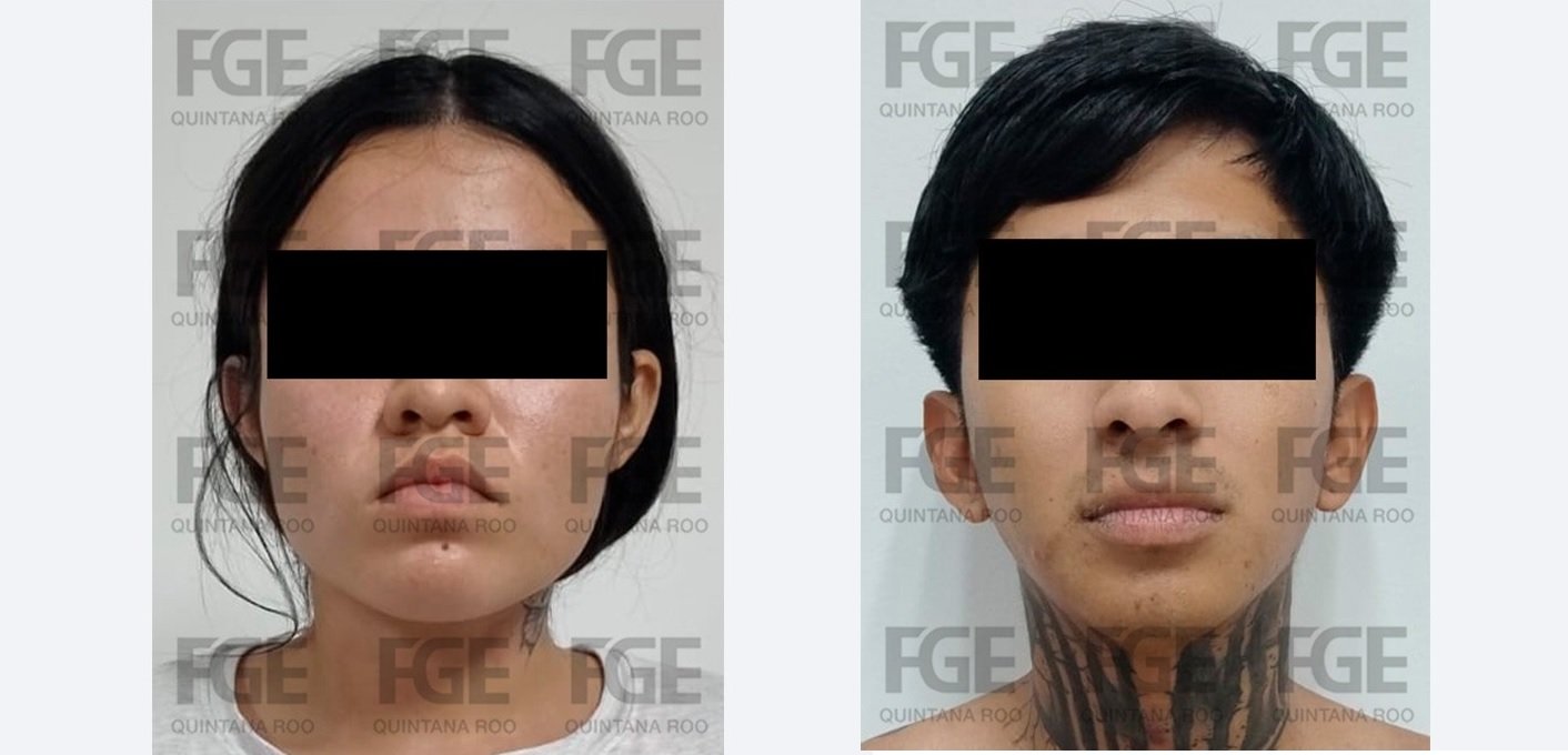 Police investigation scene in Cancún's Supermanzana 95 where human remains were found