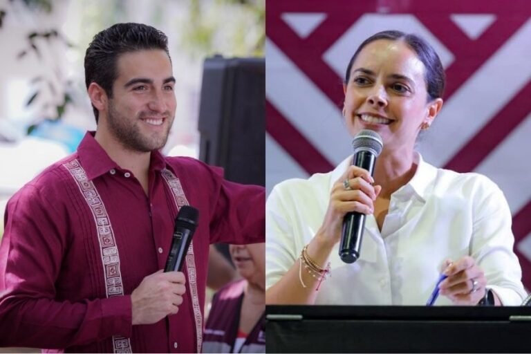 Images of Morena candidates Gino Segura and Ana Patricia Peralta