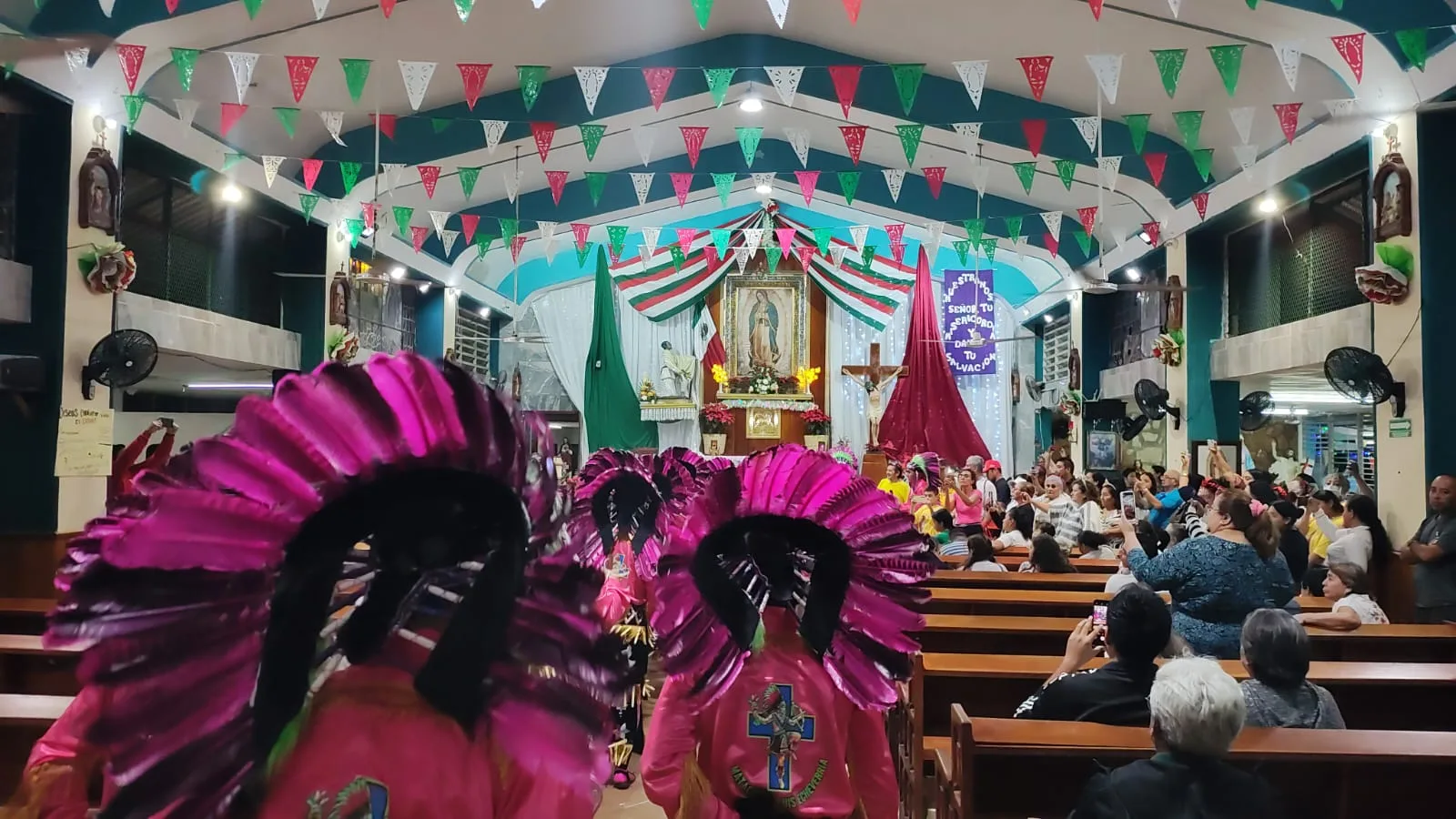 Traditional Guadalupe Midnight Mass celebration in Chetumal church