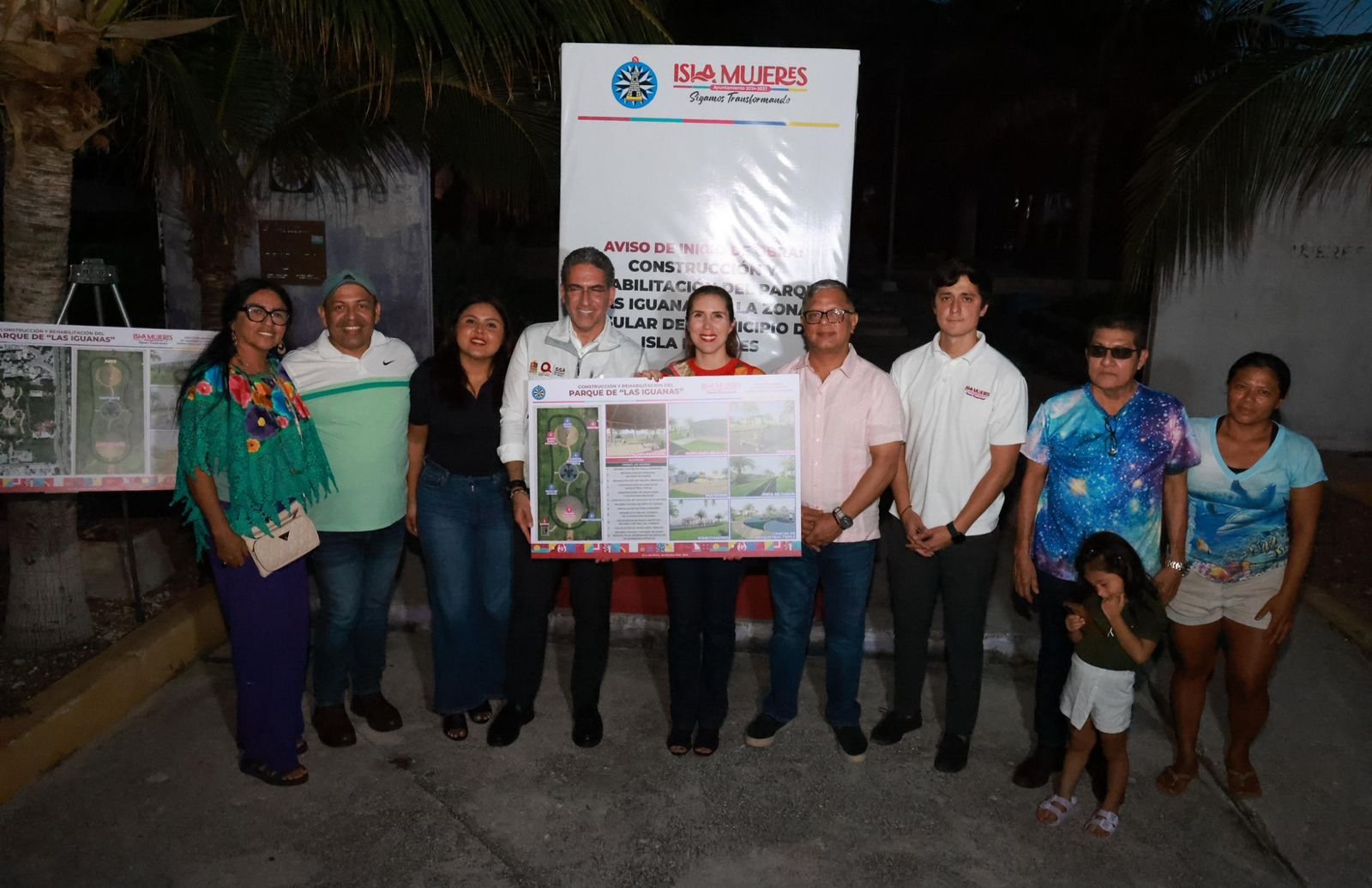 Mayor Atenea Gómez Ricalde at the launch of Iguana Park rehabilitation in Isla Mujeres
