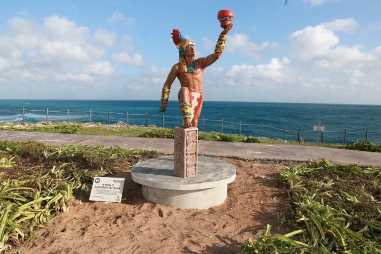 Four new sculptures at Punta Sur in Isla Mujeres celebrating Mayan heritage