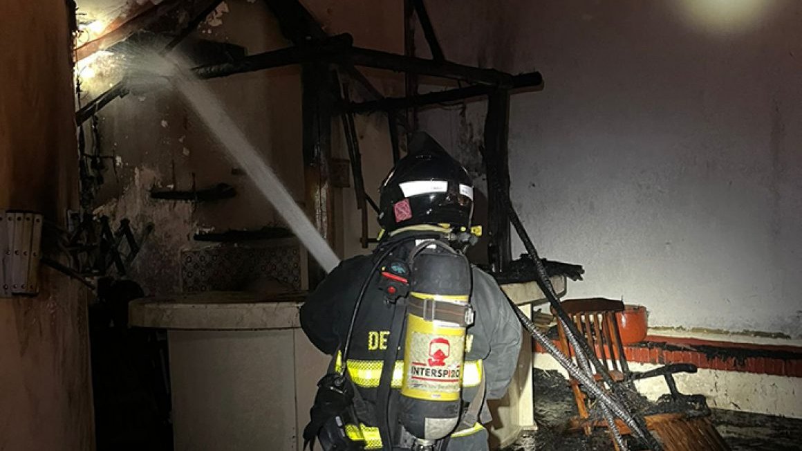 Firefighters responding to an incident in Playa del Carmen