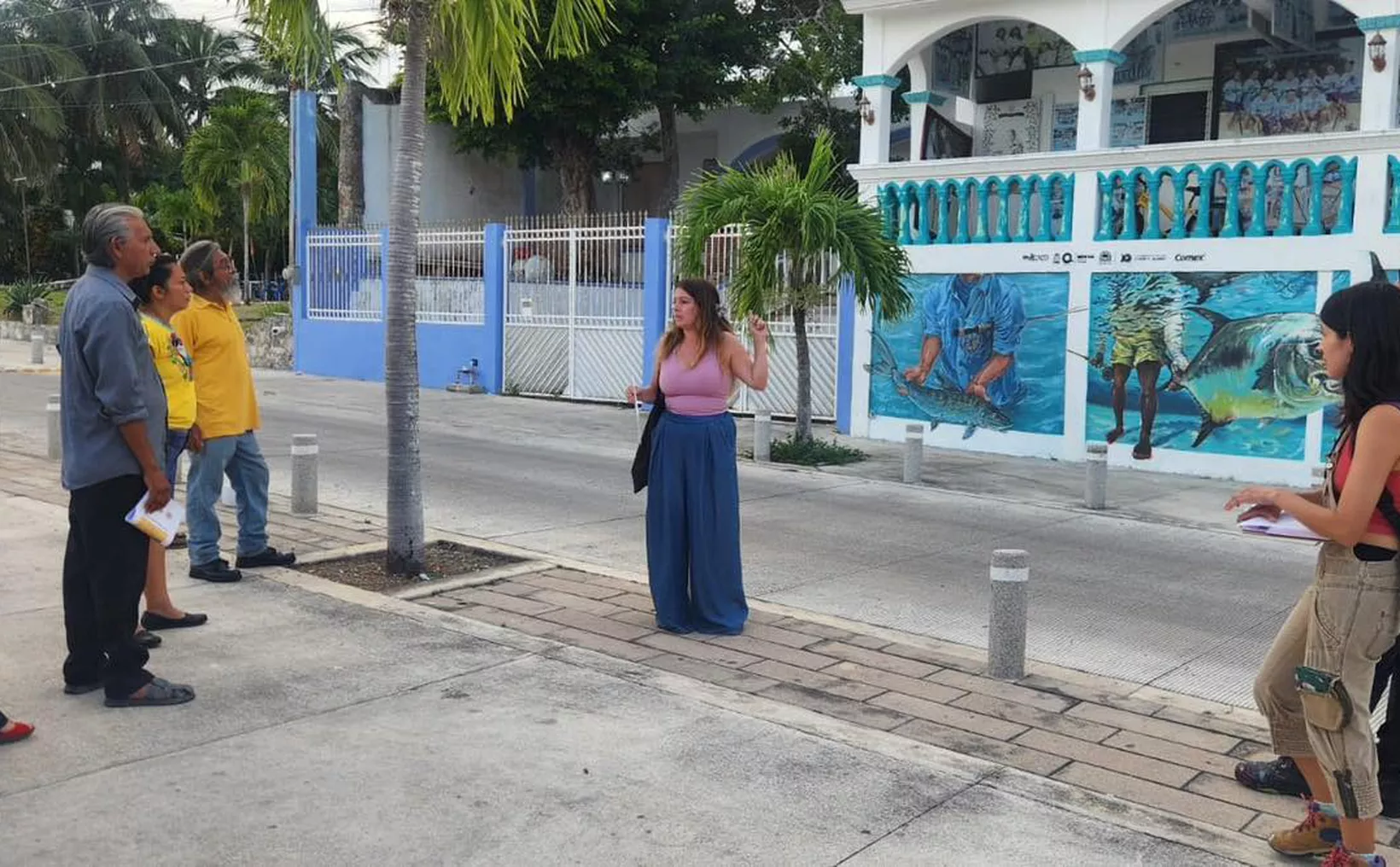 Artistic murals in Calderitas as part of the Magical Color Routes program