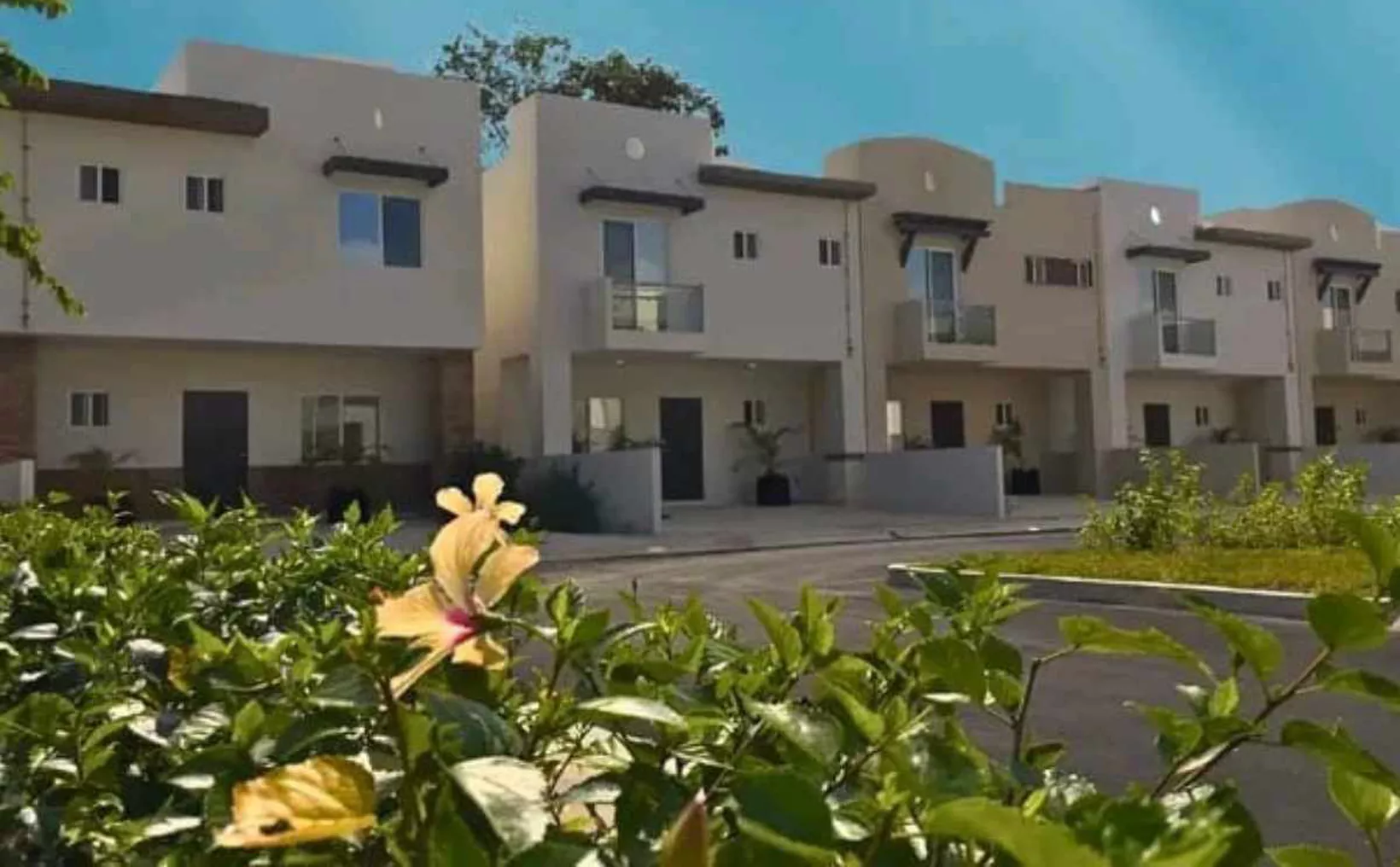 Aerial view of the Mayakobá apartment project site in Playa del Carmen