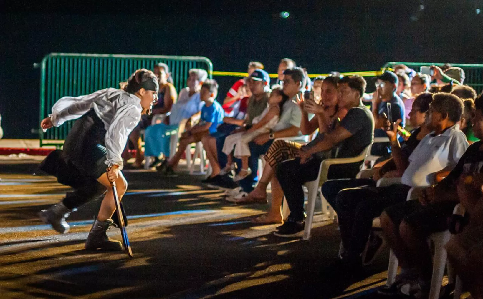 Performance of Mayas and Pirates musical show at Bacalar Fort in Quintana Roo