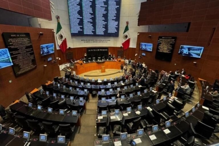 Exterior view of the Mexican Senate building in Mexico City