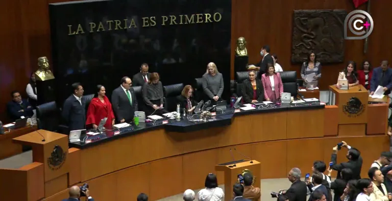 Mexican Senate chamber during vote on vaping prohibition