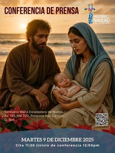 Navidad en la Playa event at Playa Delfines beach in Cancún