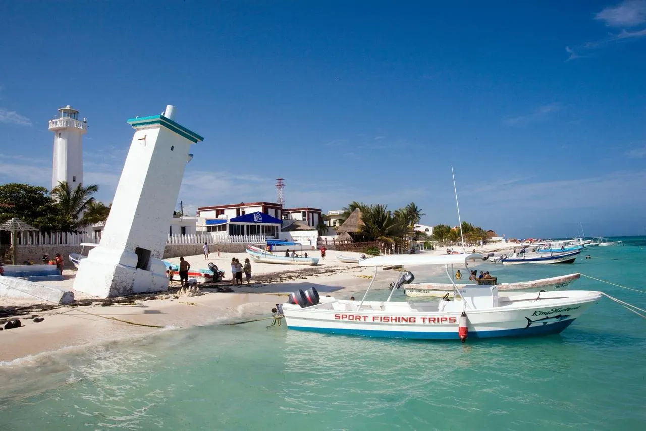 A view of Puerto Morelos, a tourist destination in Quintana Roo, Mexico