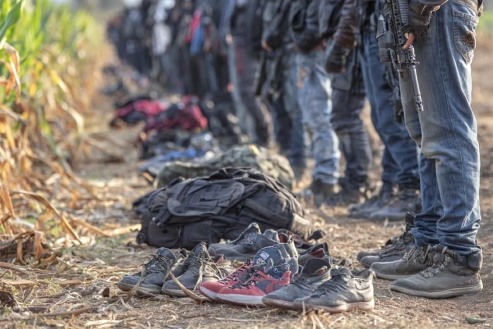 Illustration showing social media platforms used for cartel recruitment