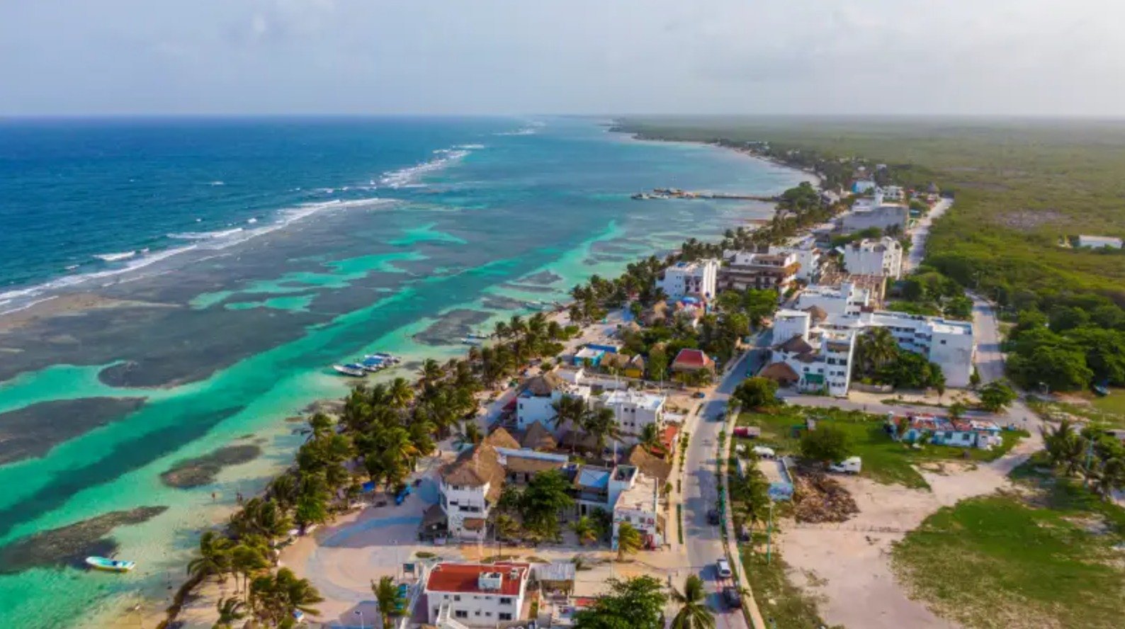 A hotel scene in southern Quintana Roo during the holiday season