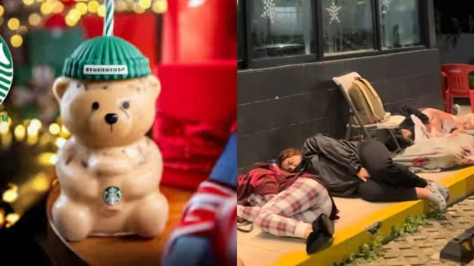 Crowds line up for Starbucks Bearista Cup in Cancún