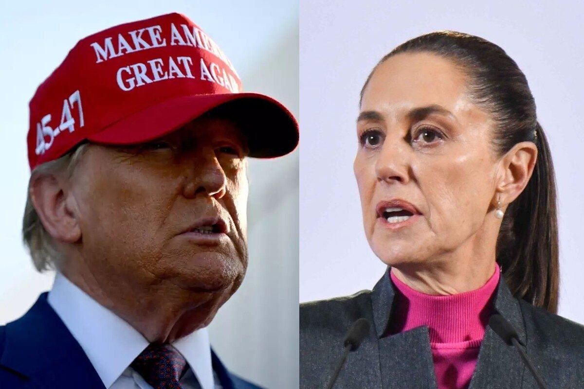 Donald Trump, Claudia Sheinbaum, and Mark Carney at the World Cup draw meeting
