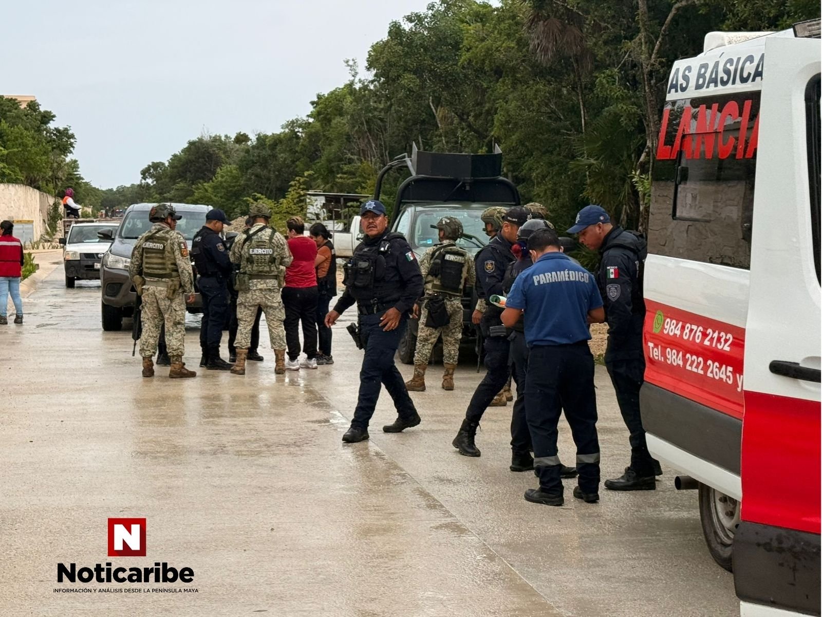 Scene of armed robbery at Tulum construction site