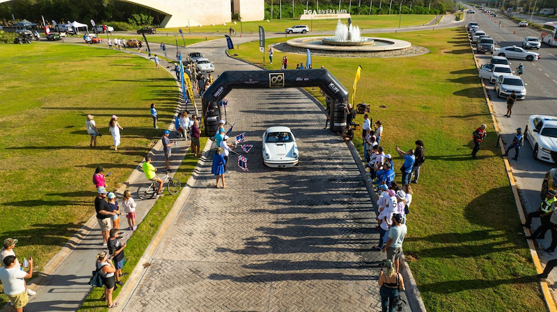 Aerial view of Tulum Country Club PGA Riviera Maya golf course during a tournament