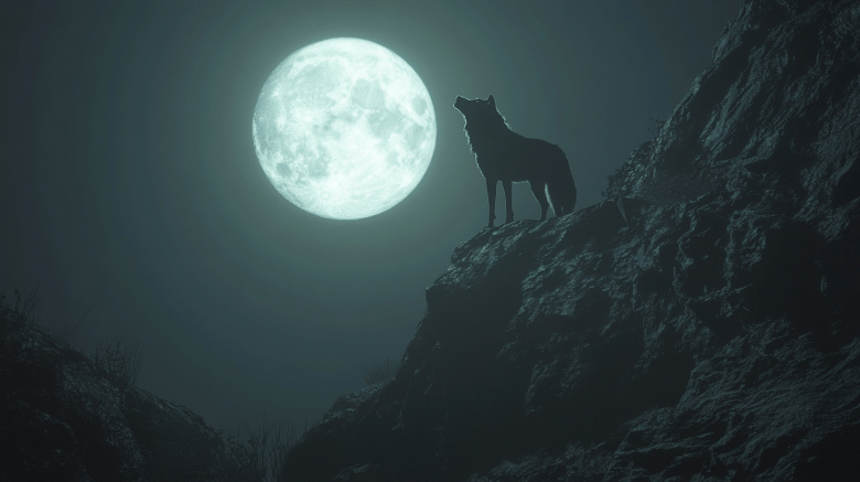 Illustration of the Wolf Moon supermoon over Yucatán in January 2026