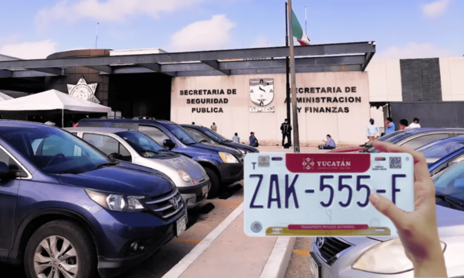 Illustration showing Yucatán vehicle plate replacement 2025 deadline information