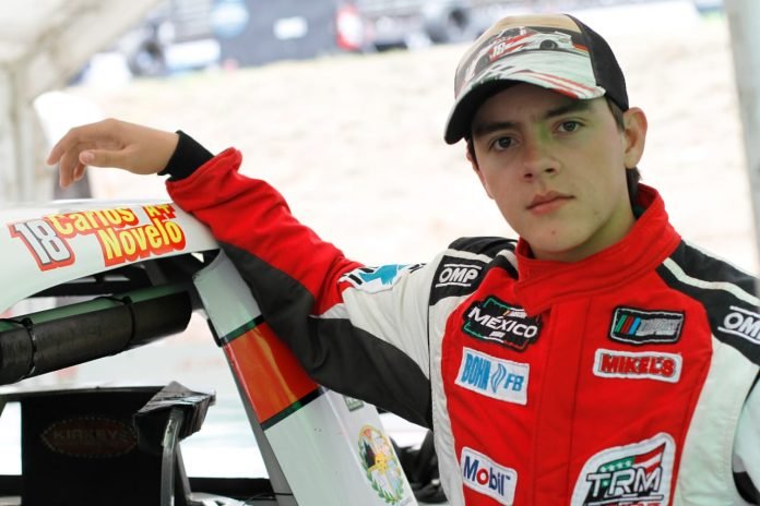 Yucatecan driver Carlos Novelo in his racing truck