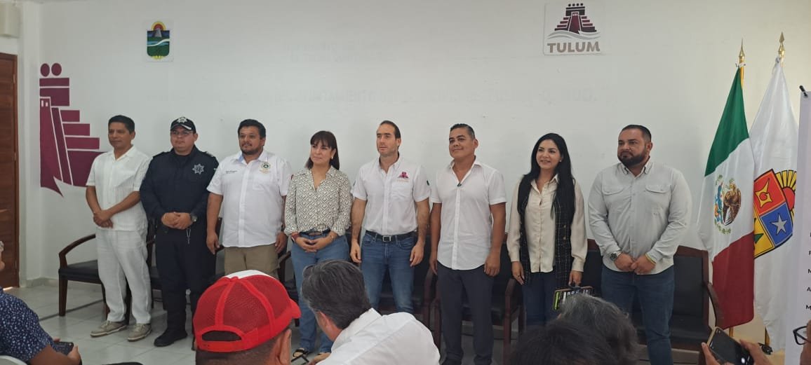 Zamna Group representatives at a press conference announcing the Tulum Todo el Año plan