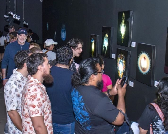 Photographs and videos from the Blackwater Cozumel underwater exhibition at Cozumel's Island Museum