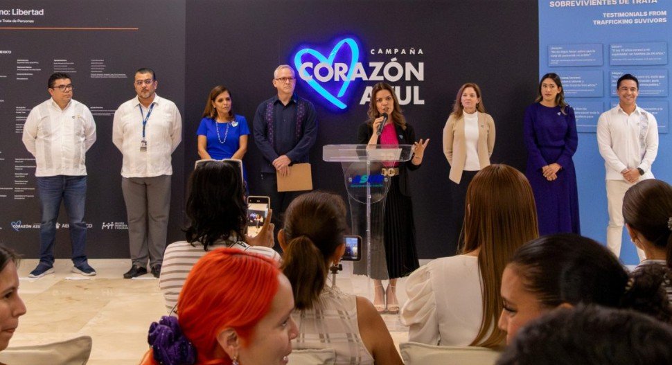 Training session for the Blue Heart campaign against human trafficking