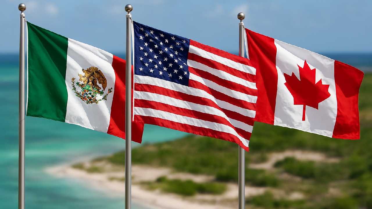 Illustration representing the Calica case as a critical point in USMCA treaty review