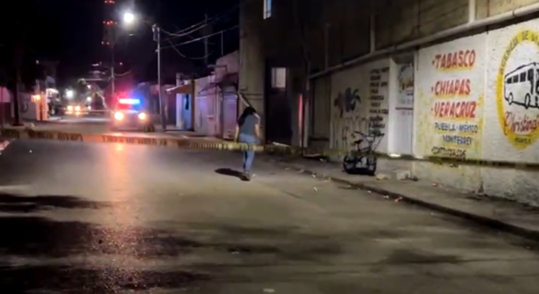 Scene of the armed attack near Andrés Quintana Roo elementary school in Cancún's Supermanzana 66