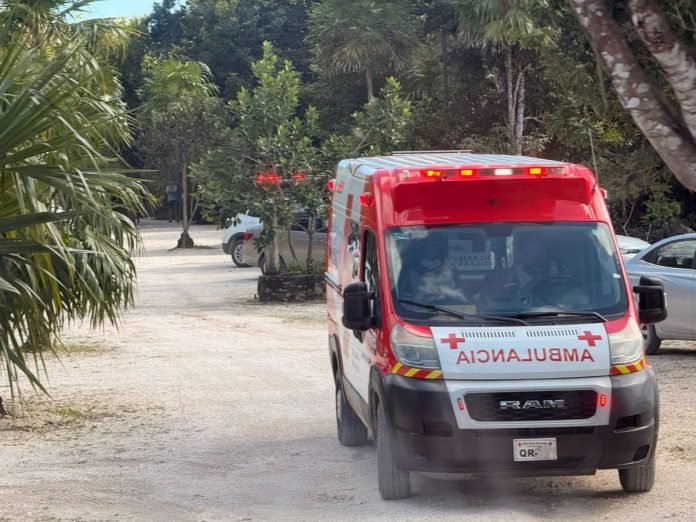 Scene at Cenote Vésica in Tulum following the shooting attack