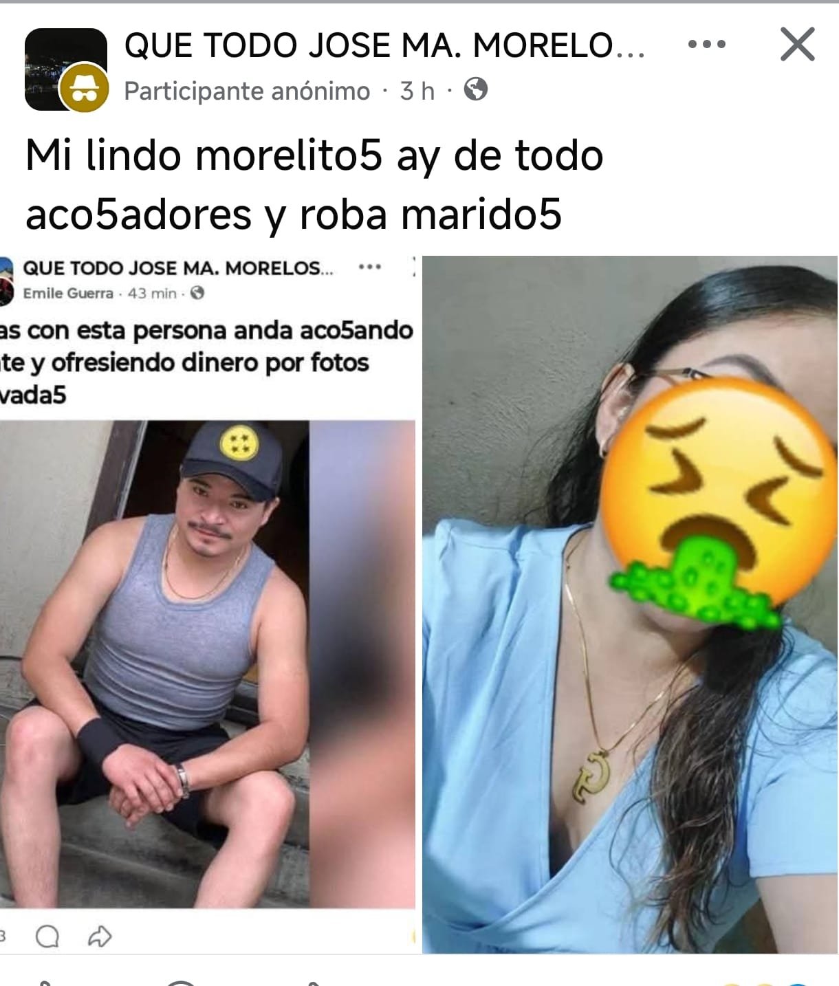 Illustration depicting digital violence against women in José María Morelos